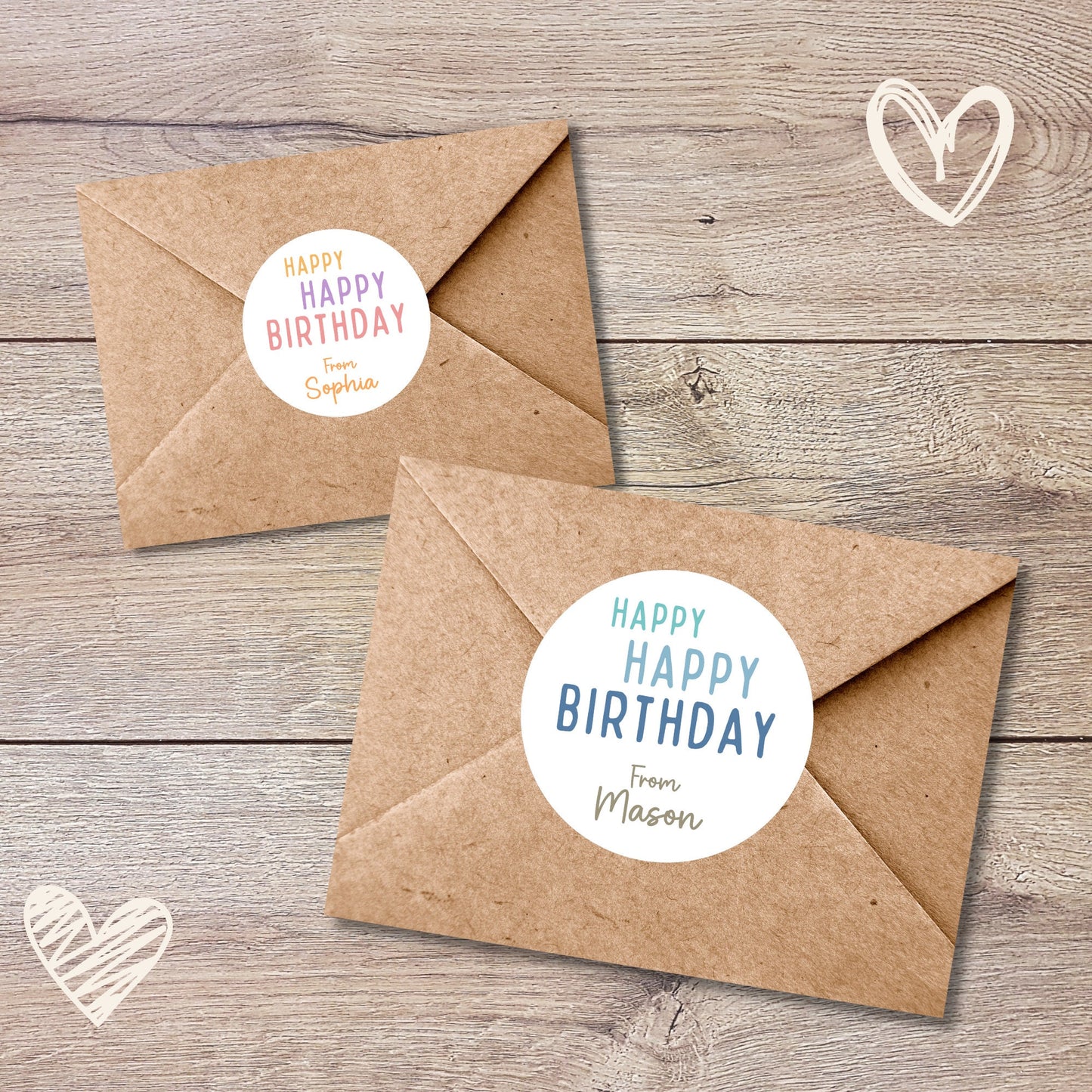 Personalized Happy Birthday Stickers