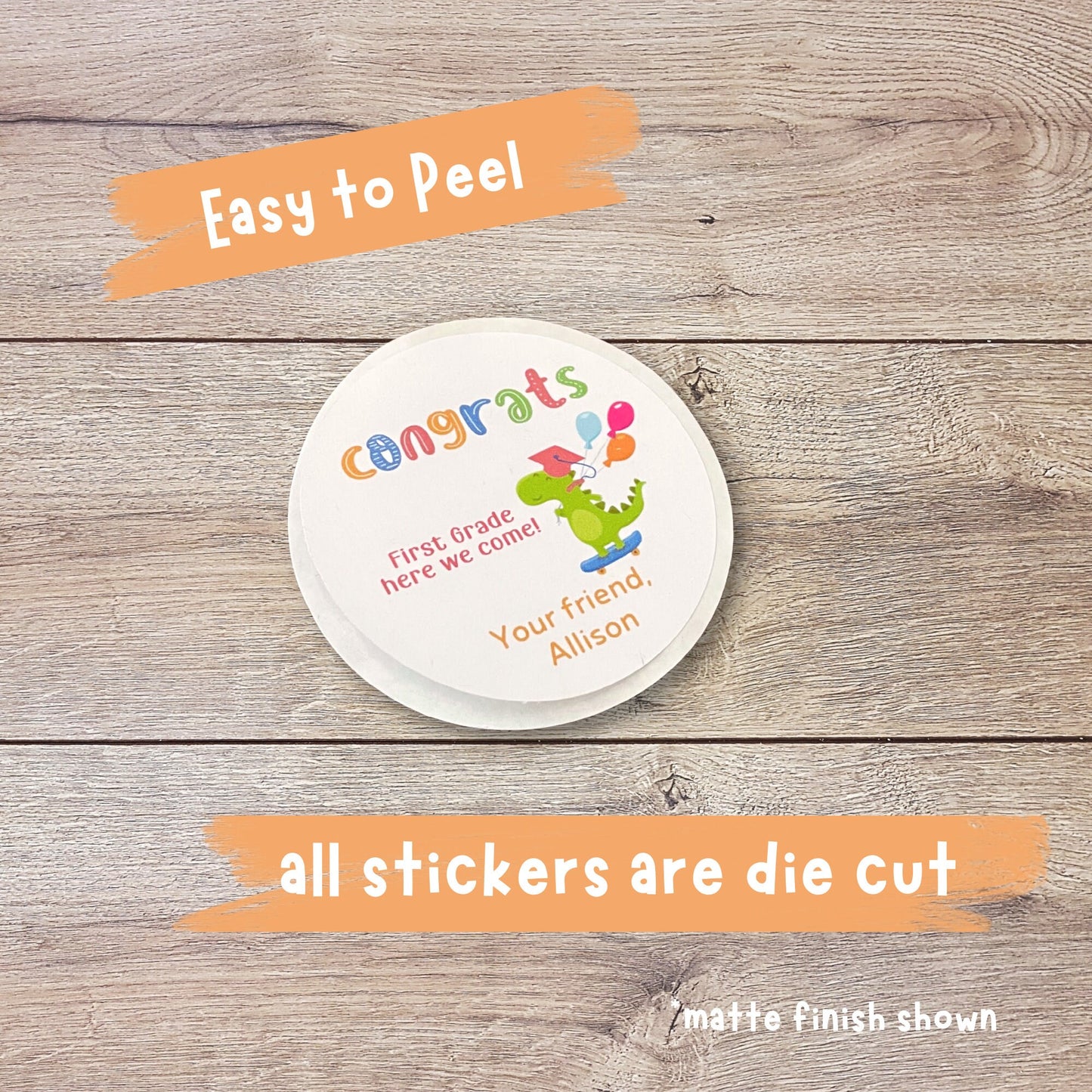 Personalized Happy First Day of School Stickers, Welcome Back to School Label