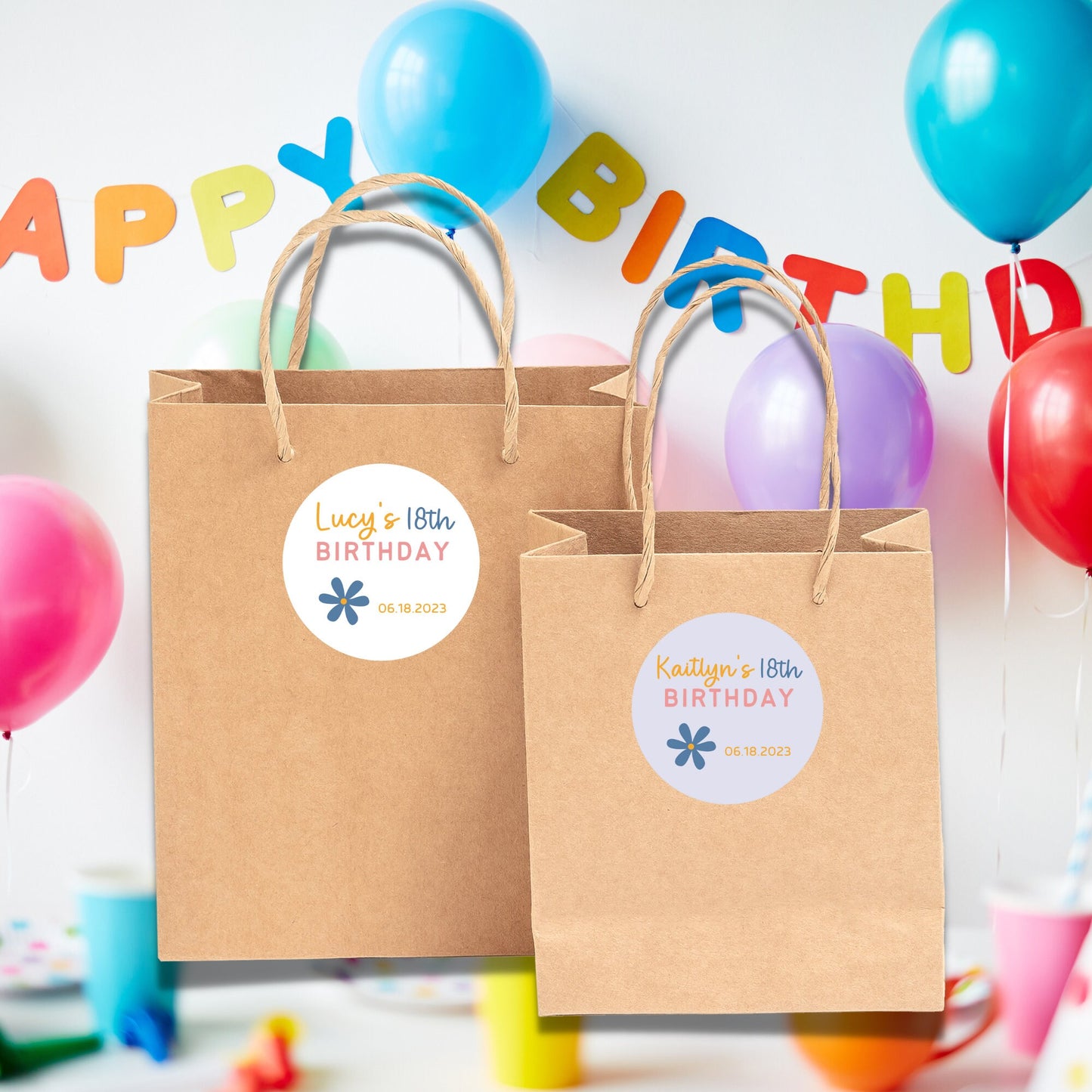 Personalized Happy Birthday Stickers