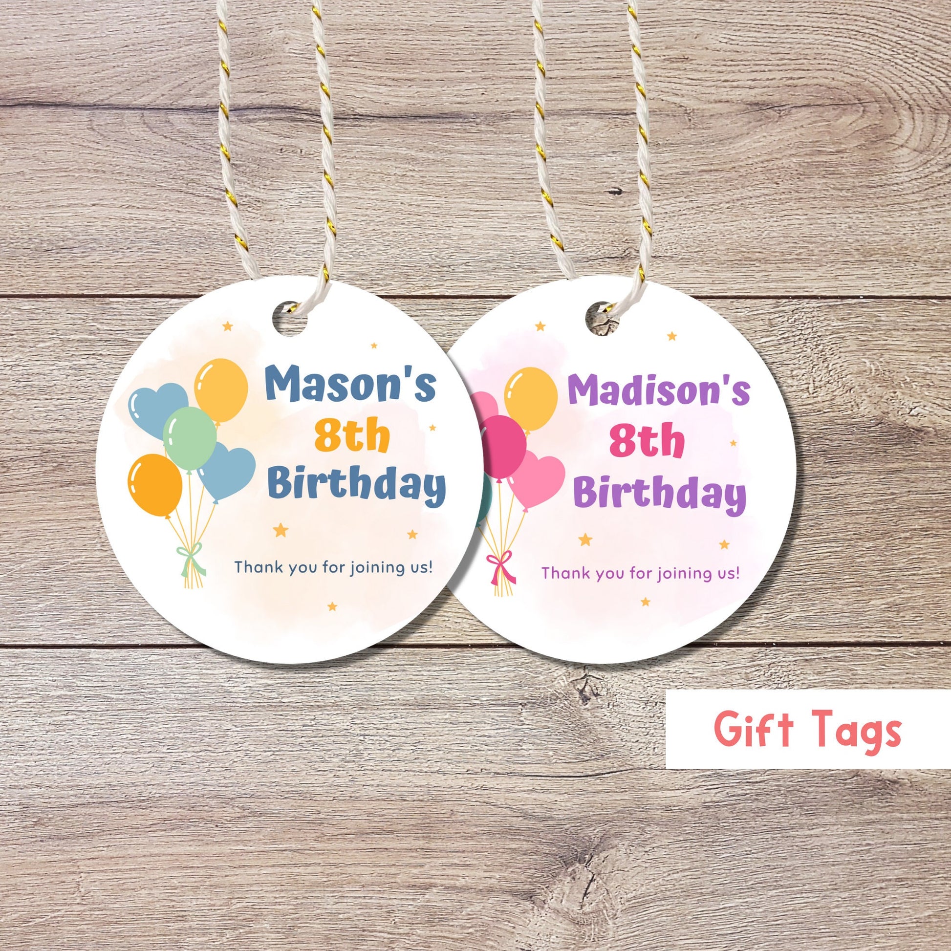 Personalized Birthday Gift Tags