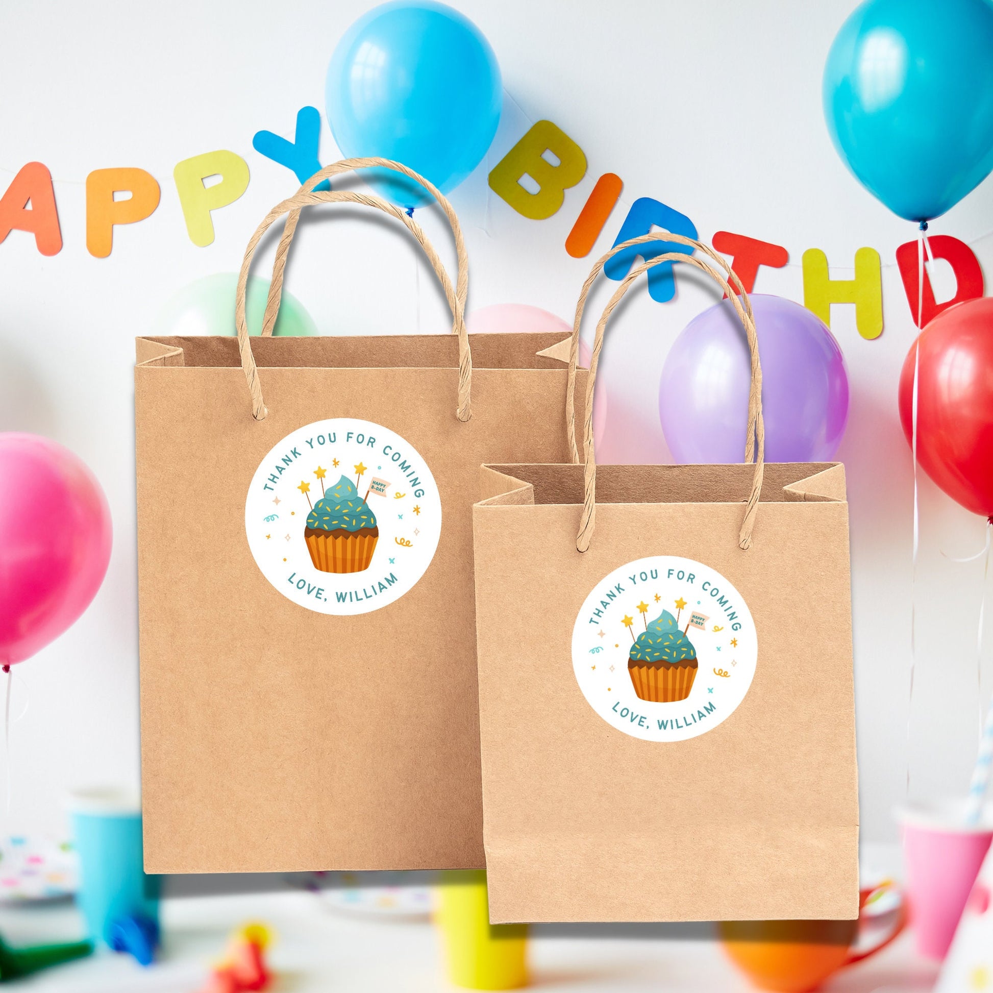 Personalized Happy Birthday Stickers