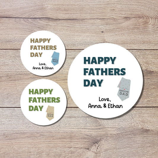 Personalized Father's Day Stickers, Father's Day Sticker, Custom Father's Day Label Best Dad Ever, Father's Day Gift Label Tag, Love You Dad