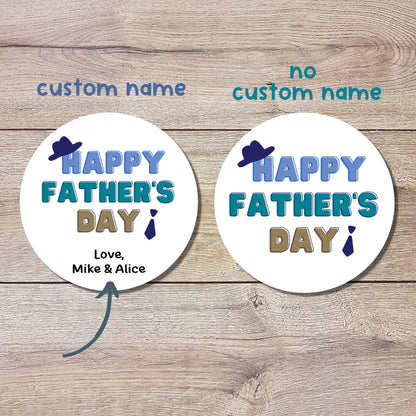 Personalized Father's Day Stickers, Father's Day Sticker, Custom Father's Day Label Best Dad Ever, Father's Day Gift Label Tag, Love You Dad