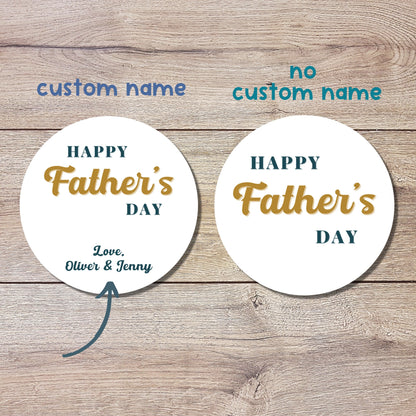 Personalized Father's Day Stickers, Father's Day Sticker, Custom Father's Day Label Best Dad Ever, Father's Day Gift Label Tag, Love You Dad