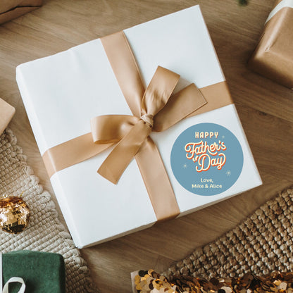 Personalized Father's Day Stickers, Father's Day Sticker, Custom Father's Day Label Best Dad Ever, Father's Day Gift Label Tag, Love You Dad