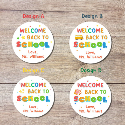 Personalized Back to School Stickers, Welcome Back to School First Day of School Label