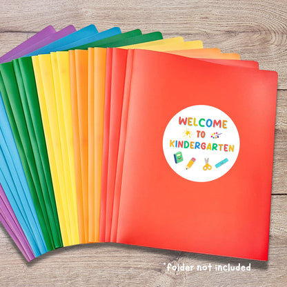 Personalized Back to School Stickers, Welcome to Kindergarten First Grade Any Grade Level Labels