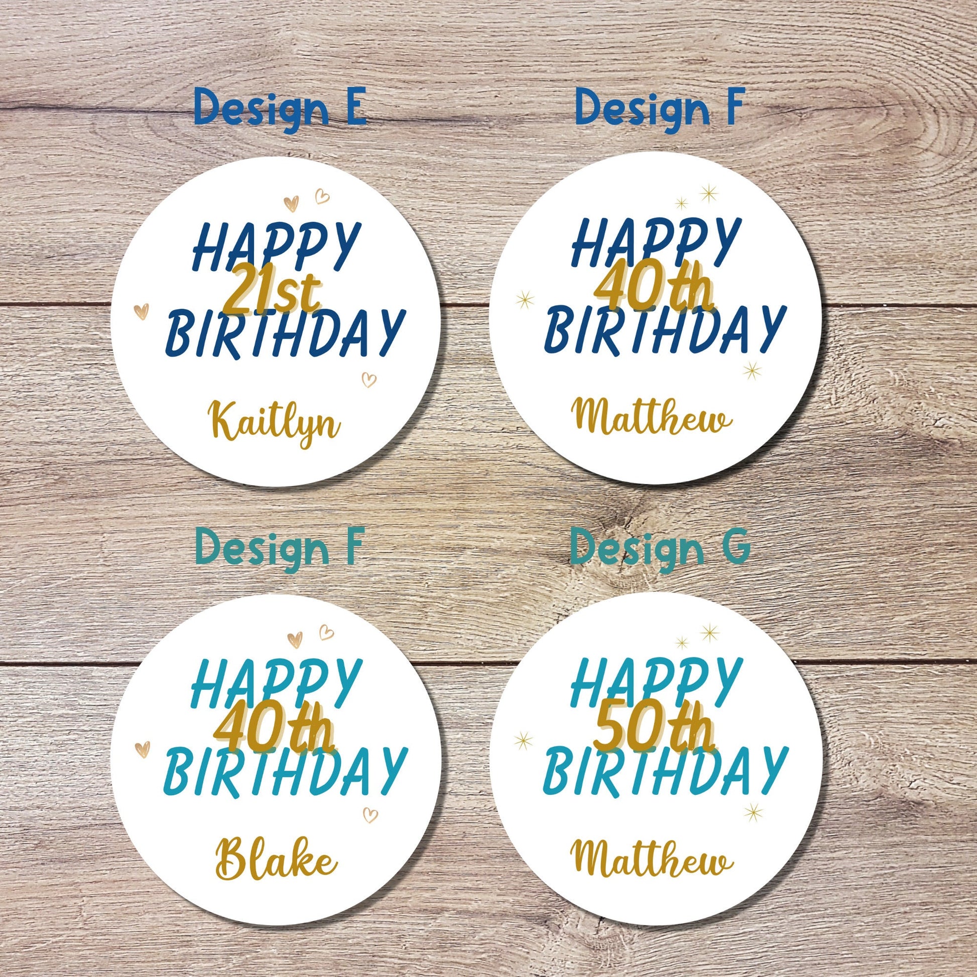 Personalized Happy Birthday Stickers