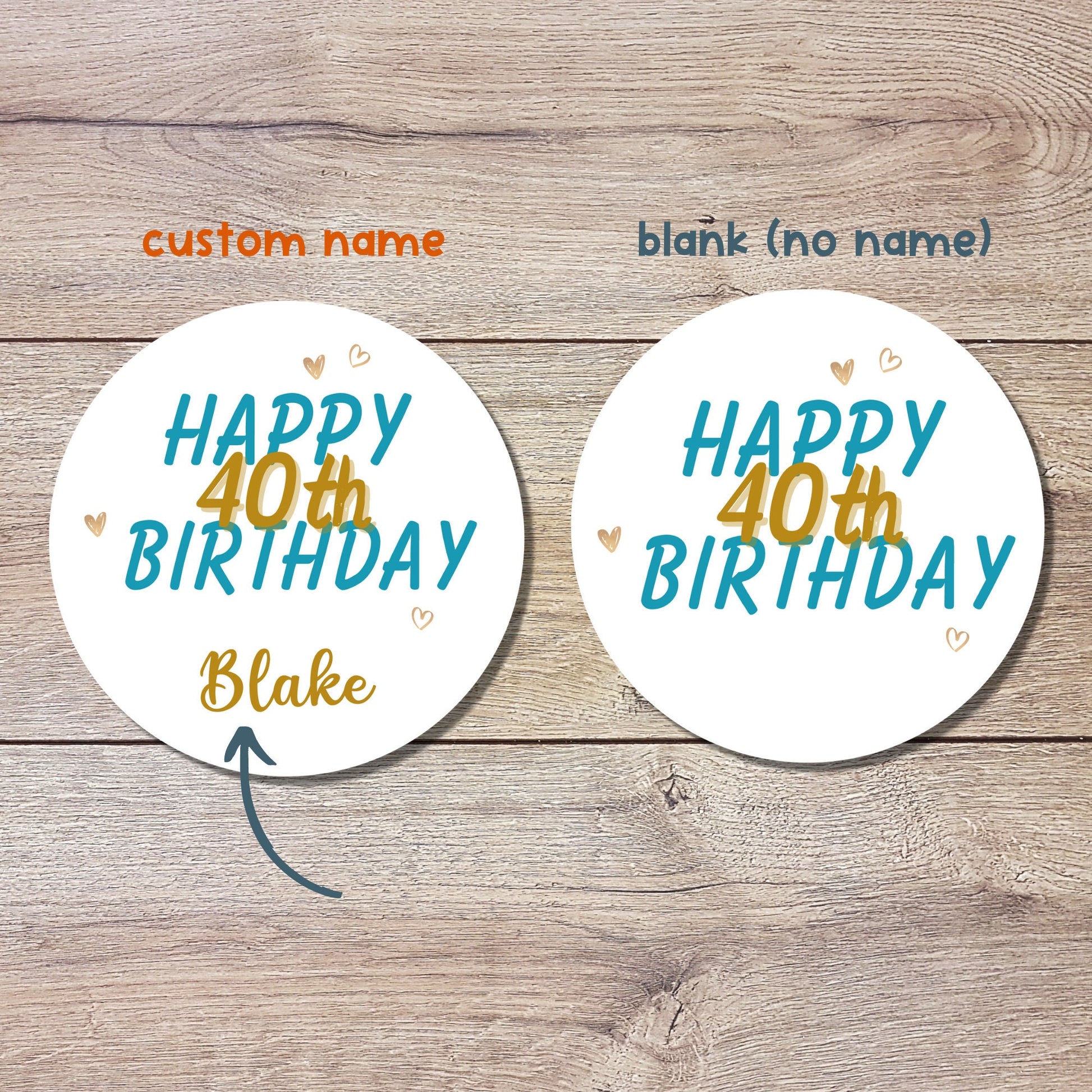 Personalized Happy Birthday Stickers