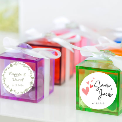 Personalized Wedding Stickers, Custom Wedding Labels, Happy Wedding Favor, Wedding Invitation Envelope Seal, Custom Wedding Initials Sticker