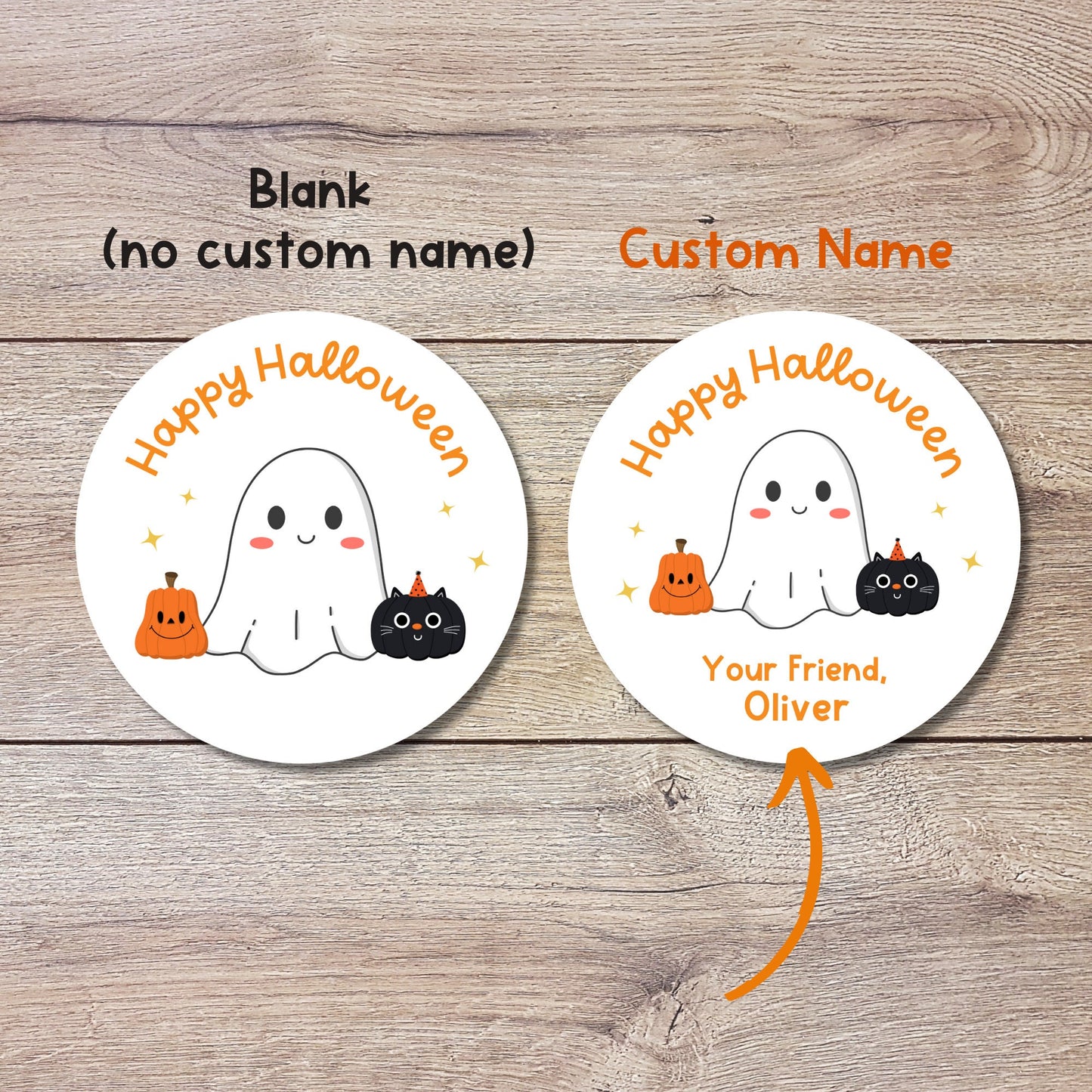 Personalized Halloween Sticker for Party Favors