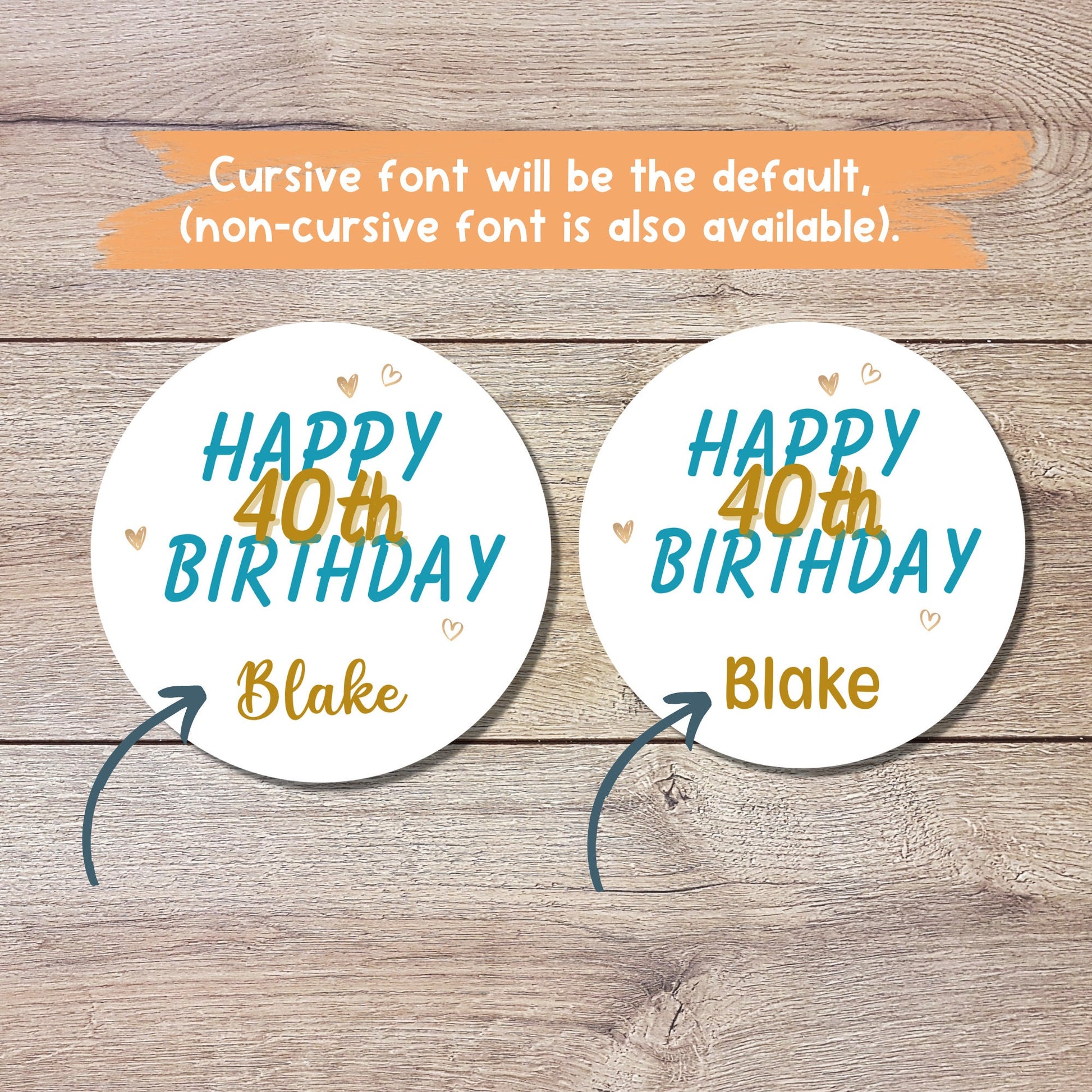 Personalized Happy Birthday Stickers