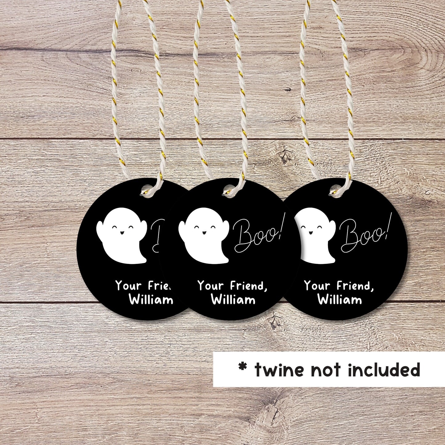 Personalized Halloween Gift Tags, Boo Ghost Party Favor Gift Tags