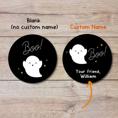 Custom Halloween Ghost Stickers, Halloween Party Favor Goody Bag Label