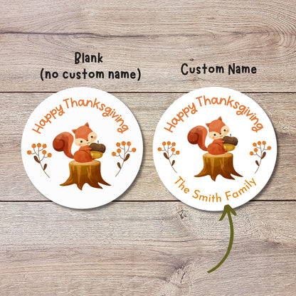 Personalized Thanksgiving Stickers | Matte or Glossy Finish