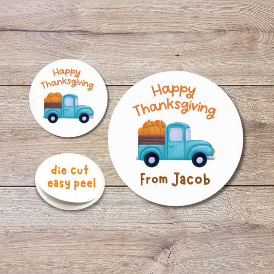 Personalized Thanksgiving Stickers