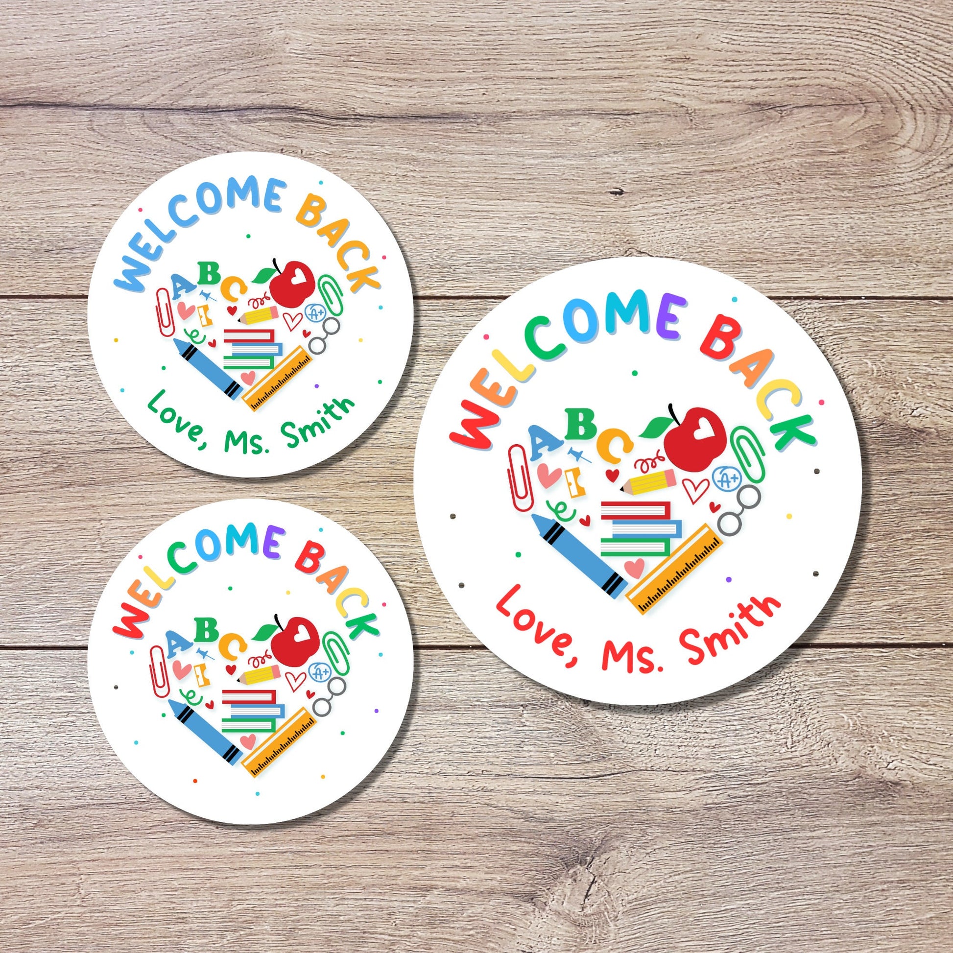 Personalized Back to School Stickers, Welcome Back to School First Day of School Label