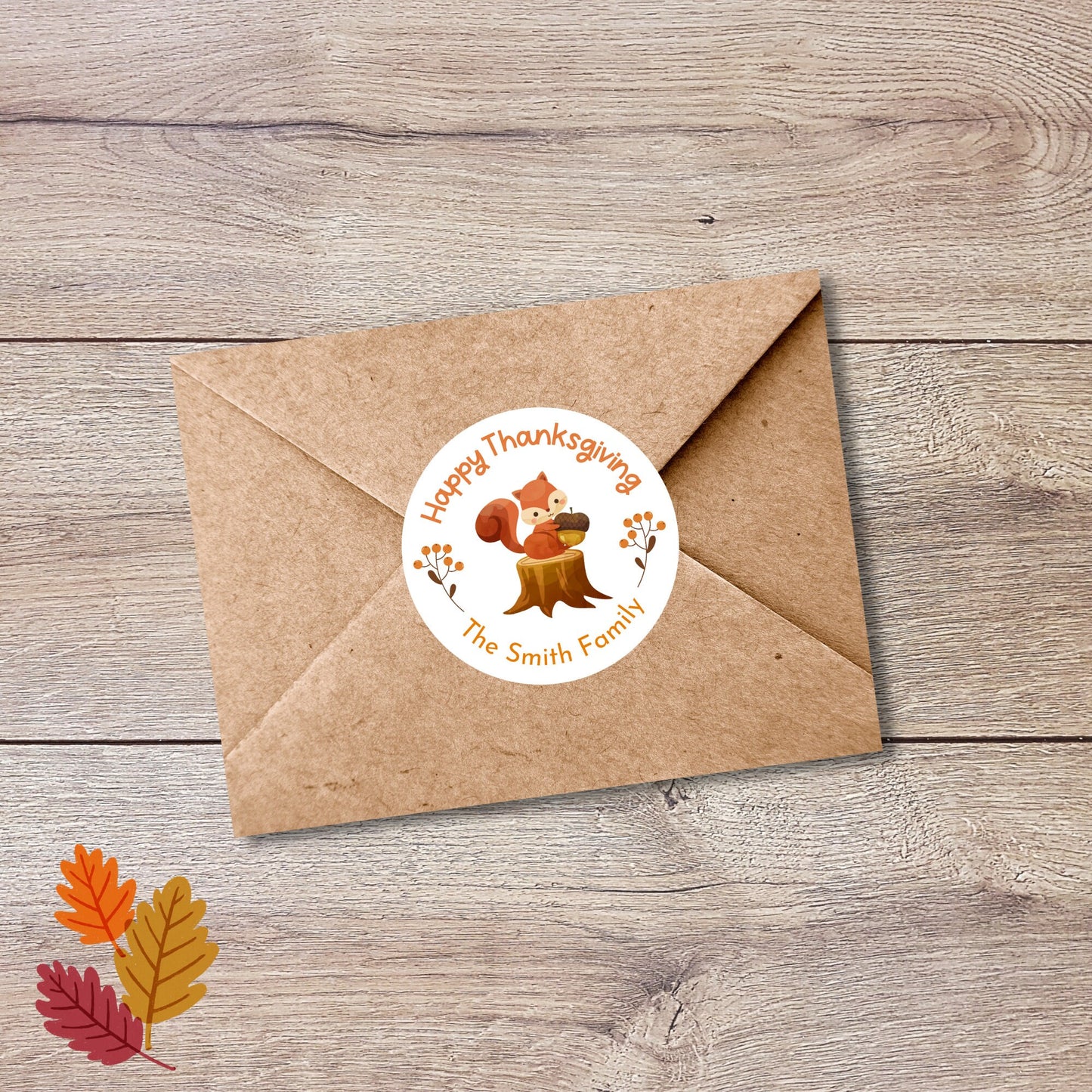 Personalized Thanksgiving Stickers | Matte or Glossy Finish