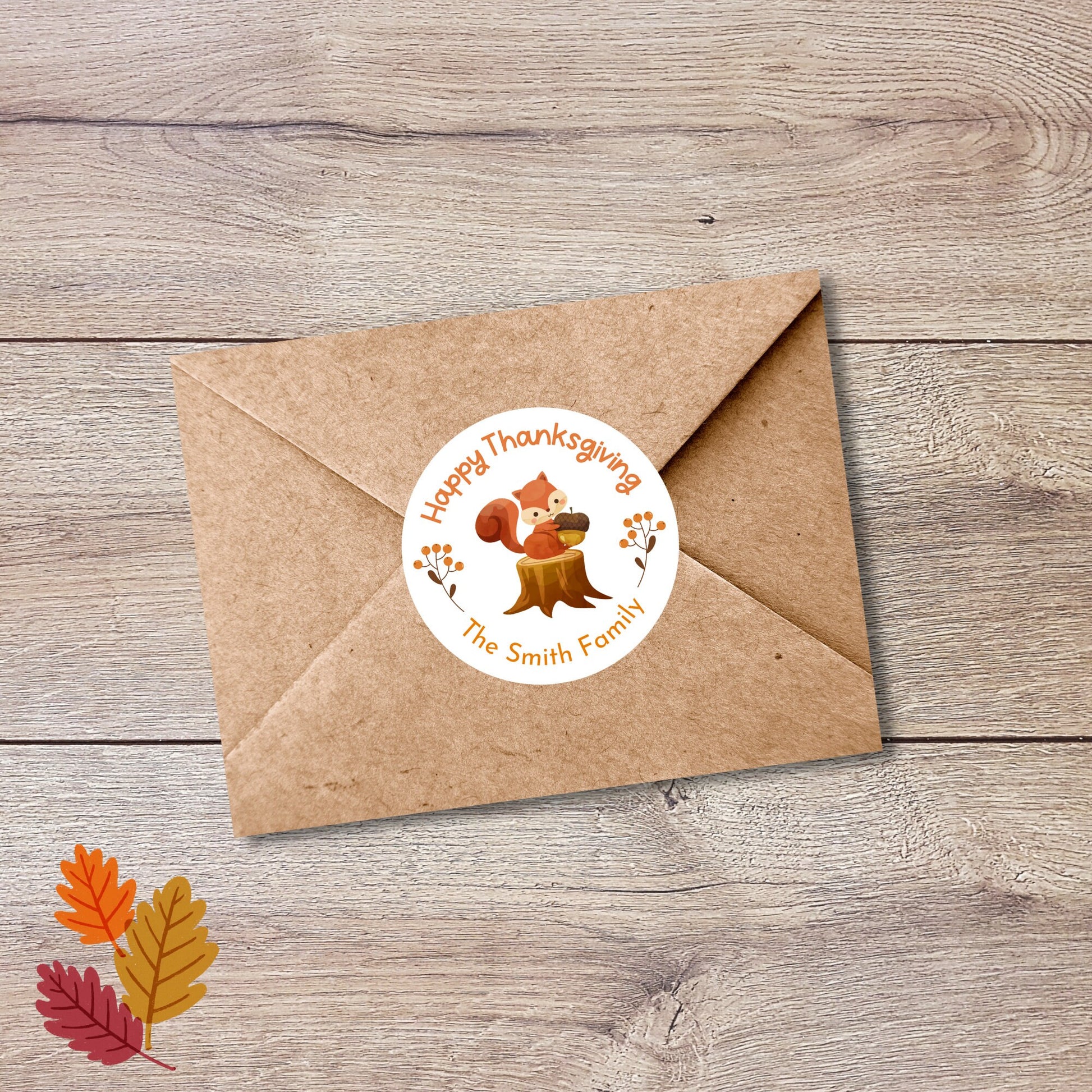 Personalized Thanksgiving Stickers | Matte or Glossy Finish