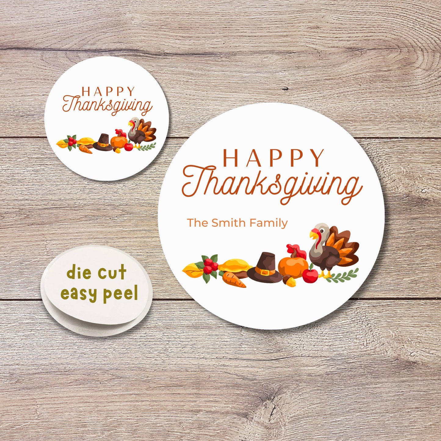 Personalized Thanksgiving Stickers