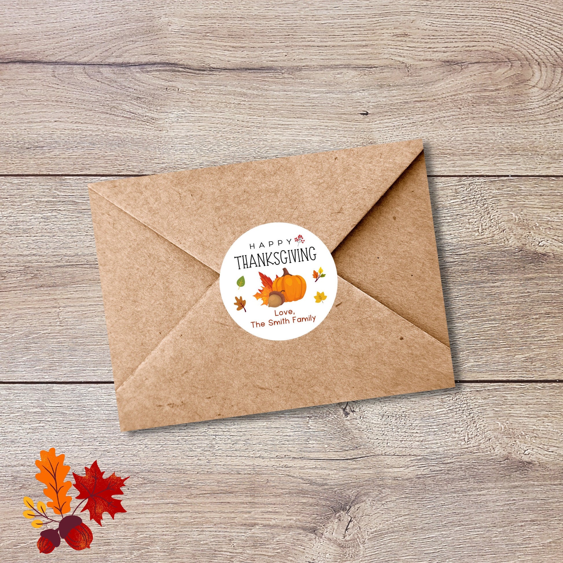 Personalized Thanksgiving Stickers