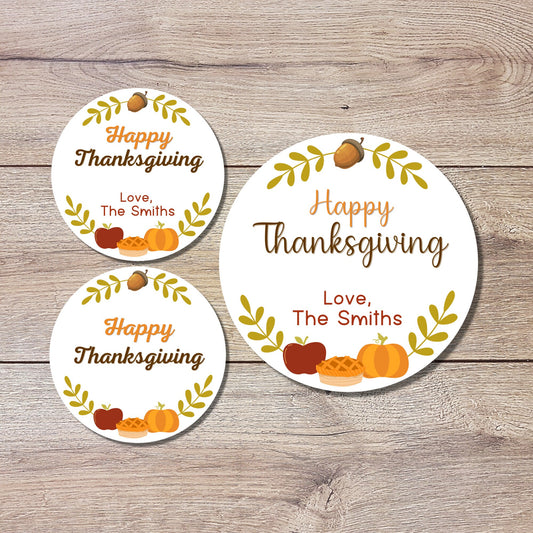 Personalized Thanksgiving Stickers