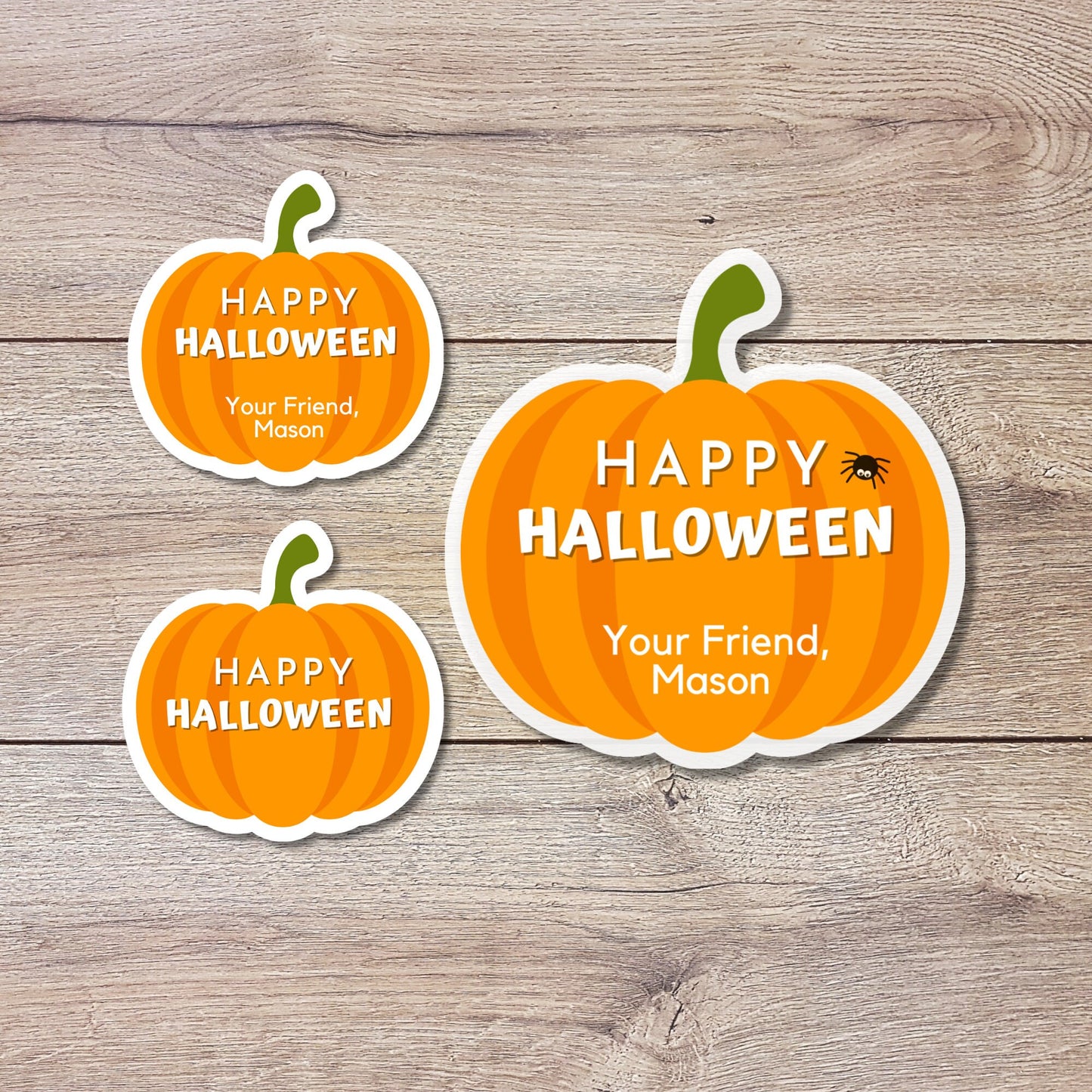 Personalized Halloween Pumpkin Stickers, Goody Bag Labels