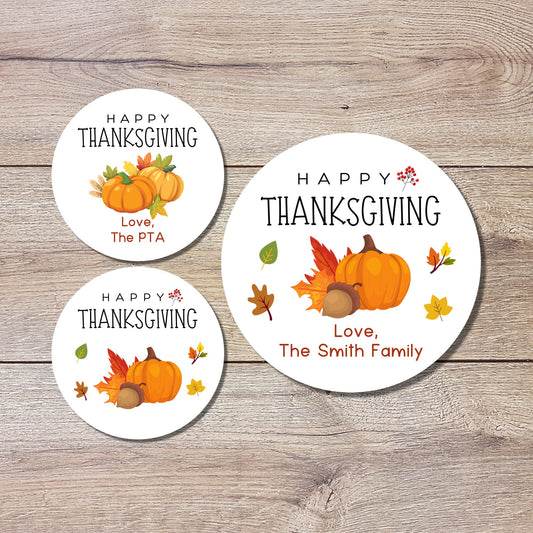 Personalized Thanksgiving Stickers