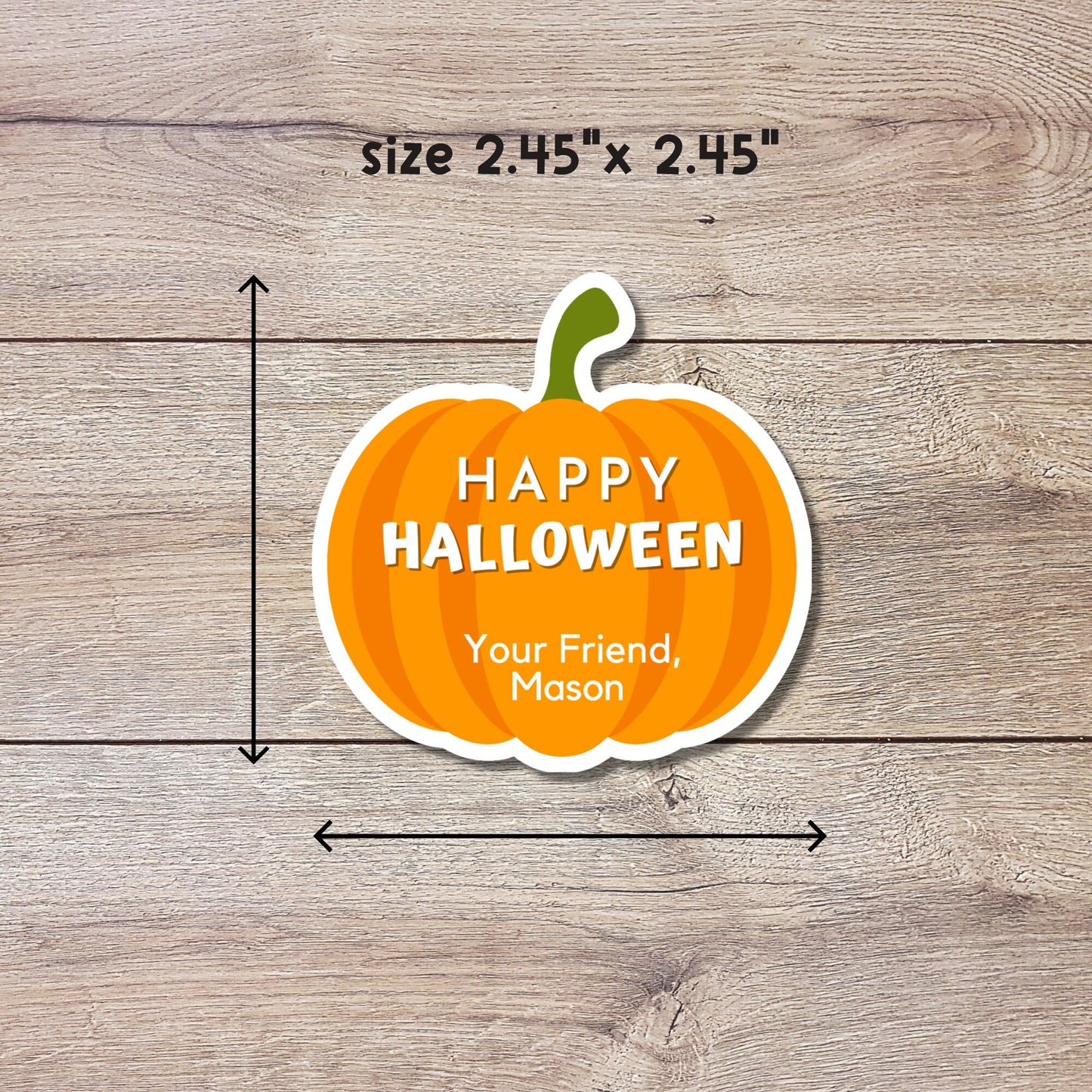 Personalized Halloween Pumpkin Stickers, Goody Bag Labels