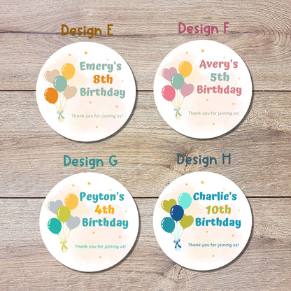 Personalized Happy Birthday Stickers