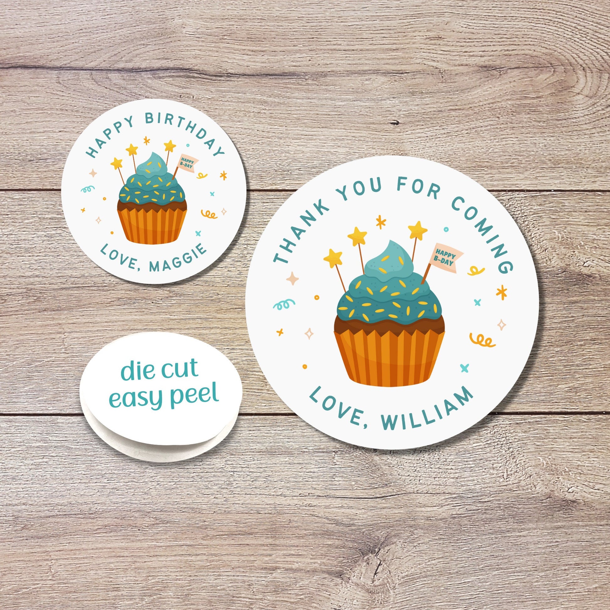 Personalized Happy Birthday Stickers