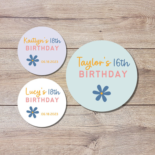 Personalized Happy Birthday Stickers