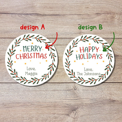 Personalized Christmas Party Favor Sticker