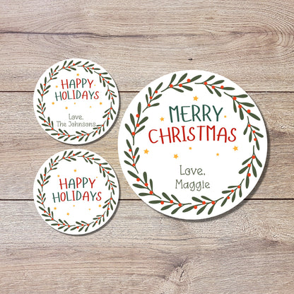 Personalized Christmas Party Favor Sticker