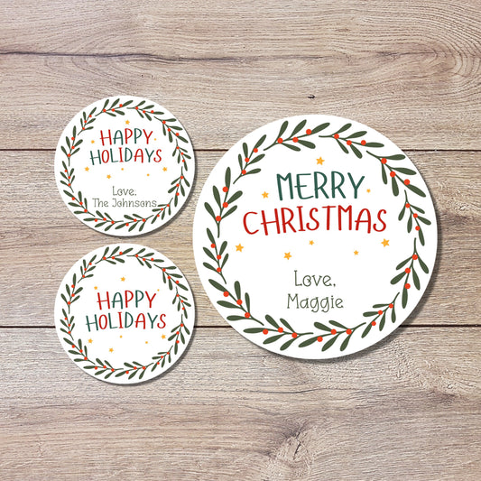 Personalized Christmas Party Favor Sticker