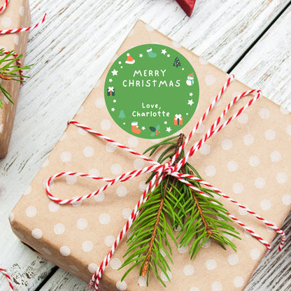 Personalized Christmas Stickers, Matte or Glossy Finish