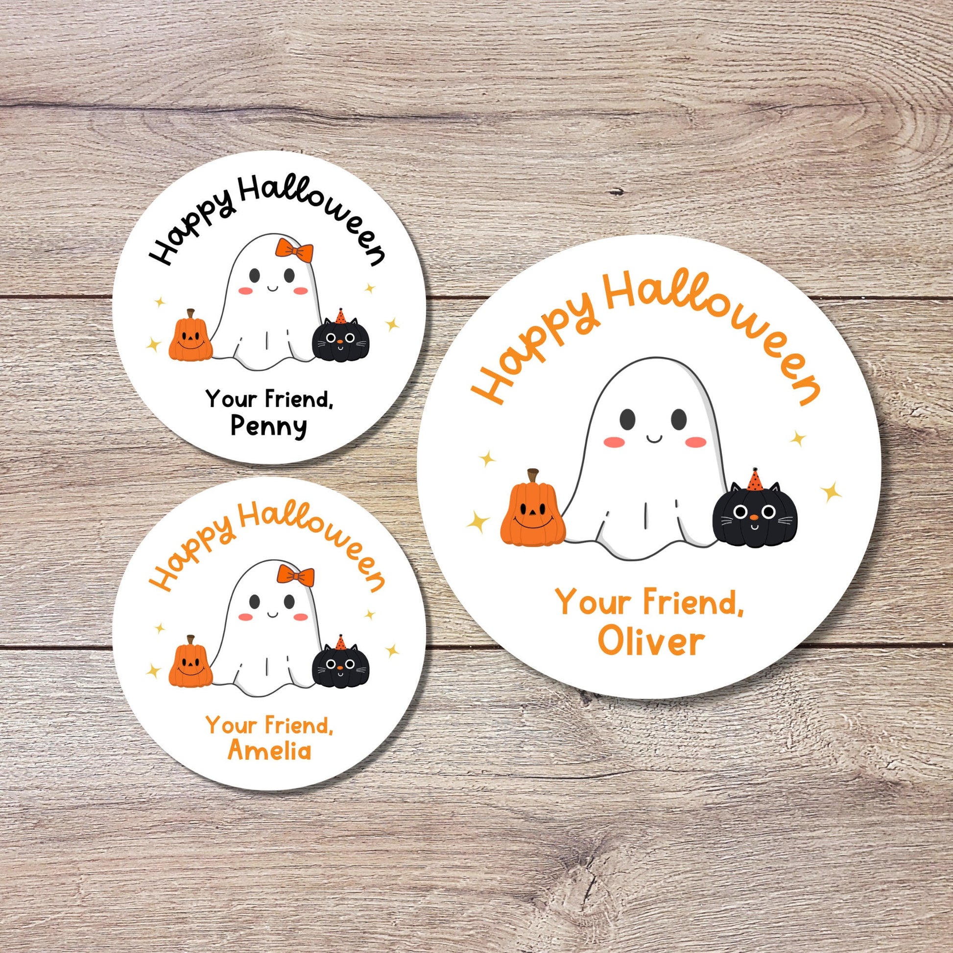 Personalized Halloween Sticker for Party Favors