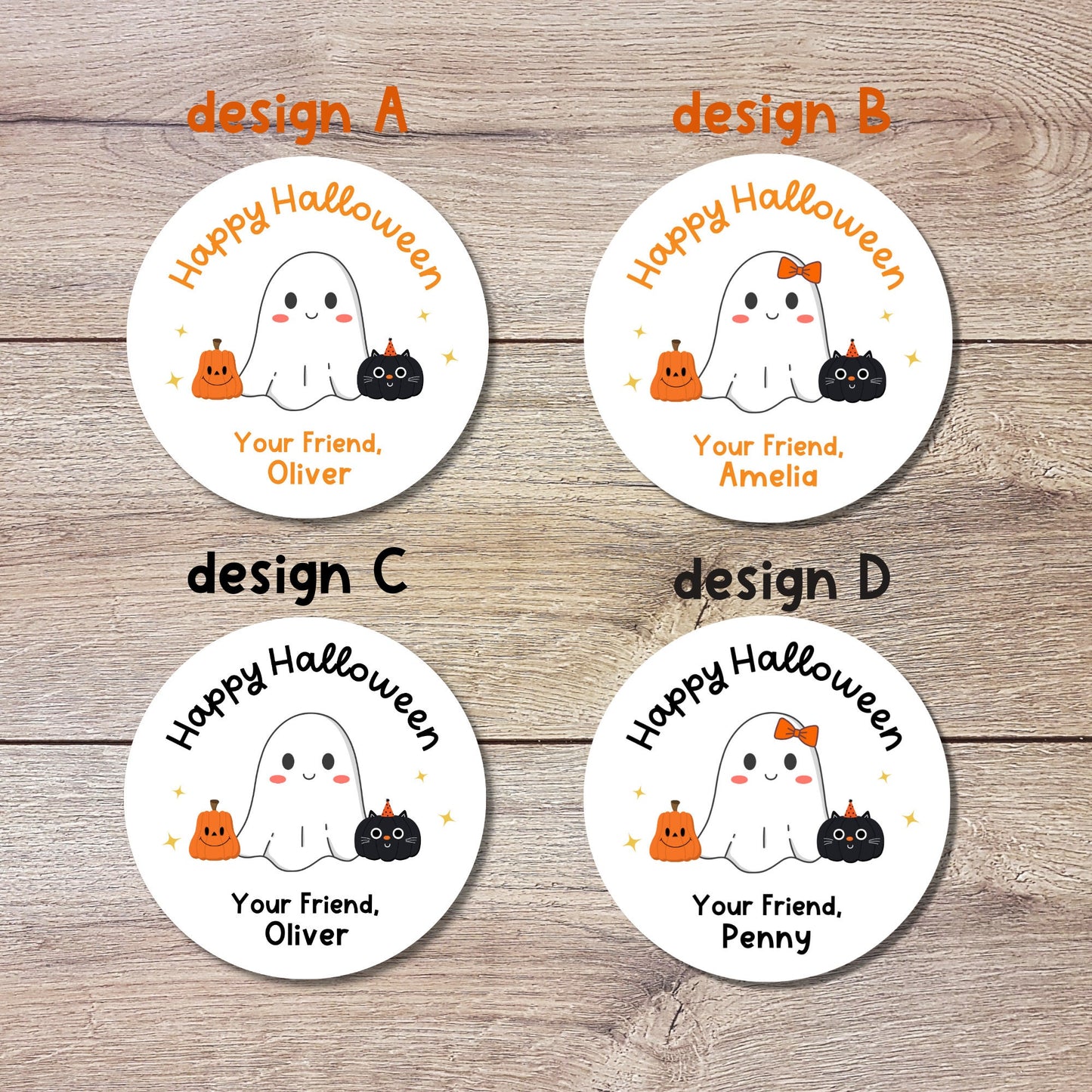 Personalized Halloween Sticker for Party Favors