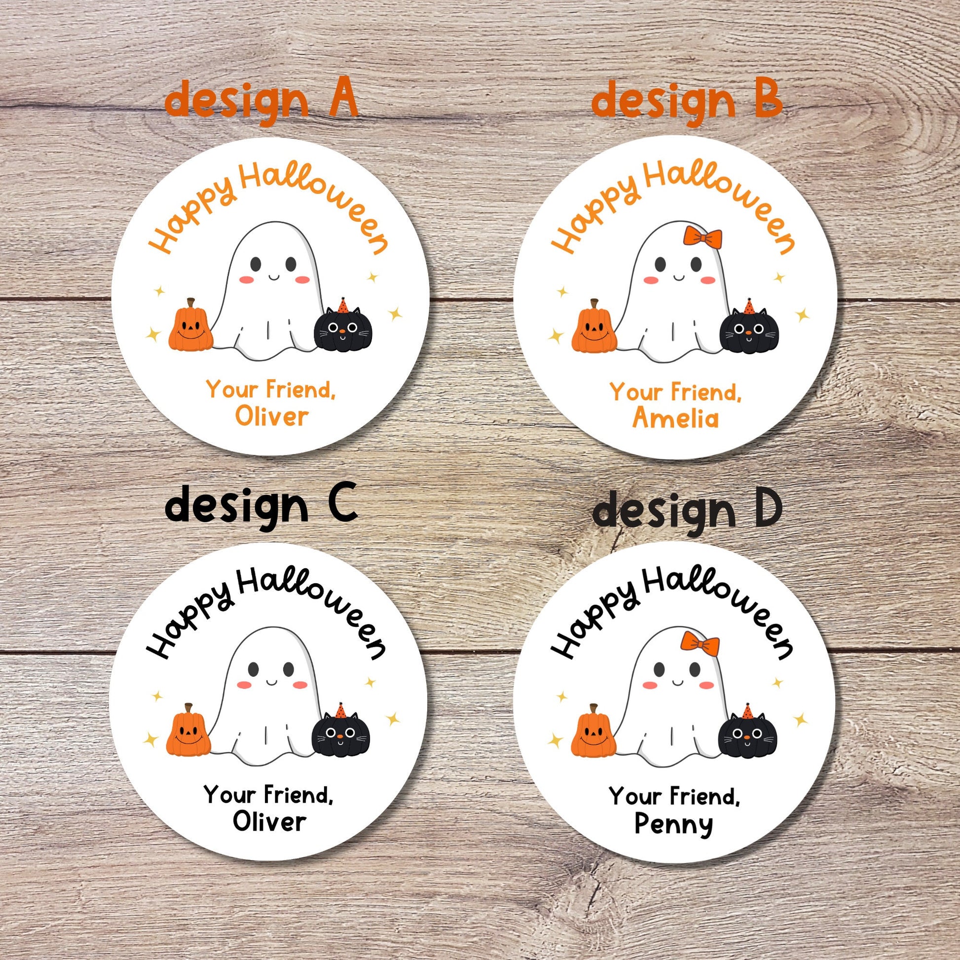 Personalized Halloween Sticker for Party Favors