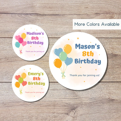 Personalized Happy Birthday Stickers
