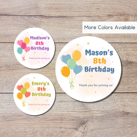 Personalized Happy Birthday Stickers