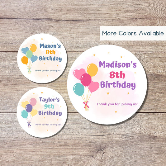 Personalized Happy Birthday Stickers