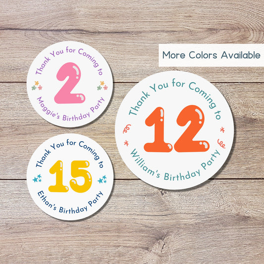 Personalized Happy Birthday Stickers