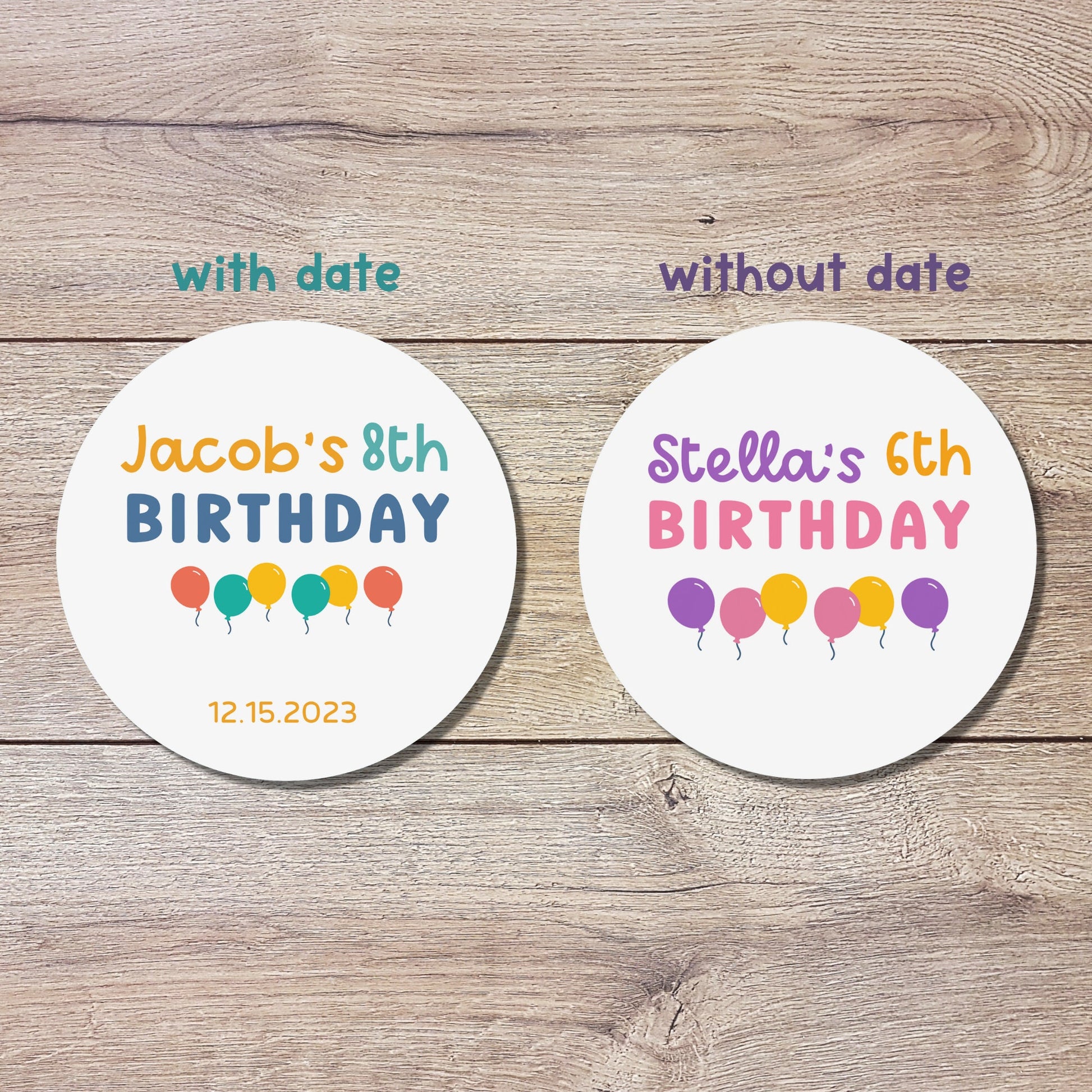 Personalized Happy Birthday Stickers