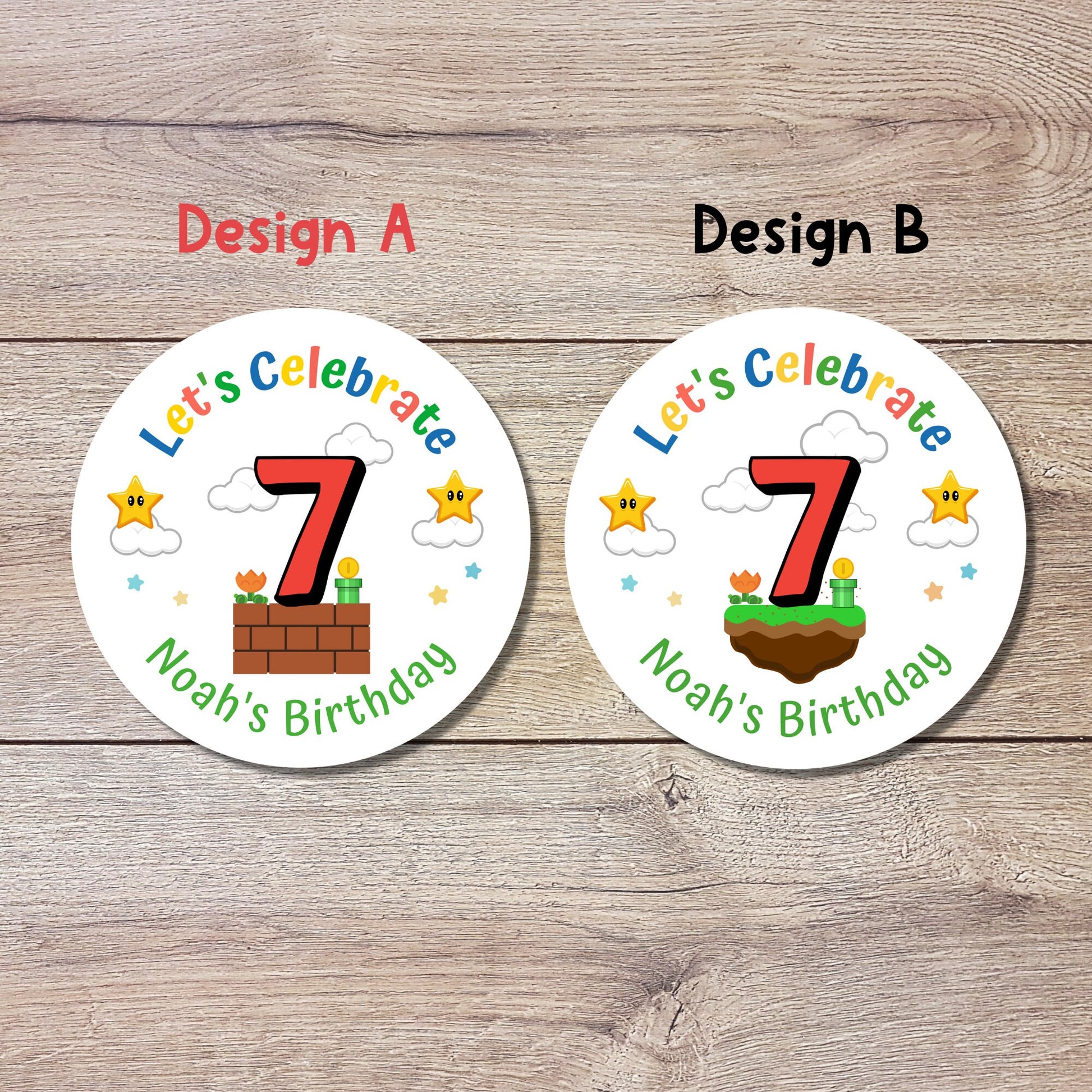 Personalized Birthday Stickers, Goody Bag Party Favor Stickers, Custom Happy Birthday Label, Kids Gaming Birthday Theme, Boys Birthday