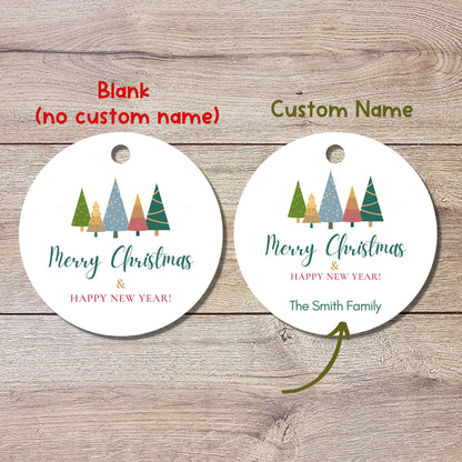 Personalized Christmas Gift Tags, Custom Holiday Gift Box Tags, Matte Finish