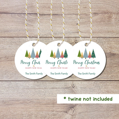 Personalized Christmas Gift Tags, Custom Holiday Gift Box Tags, Matte Finish