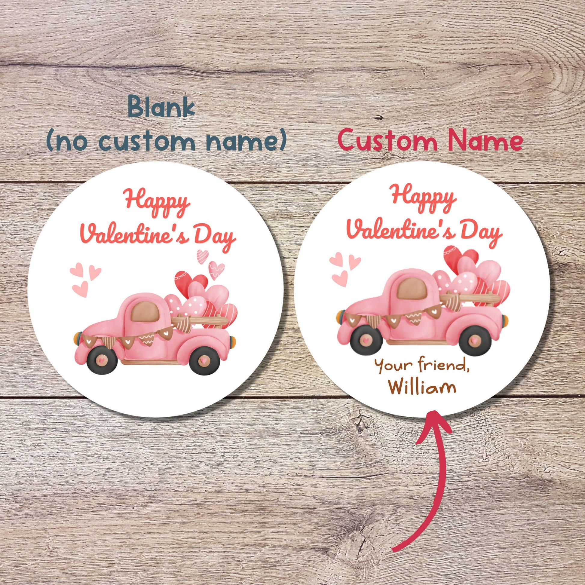 Personalized Valentine's Day Stickers