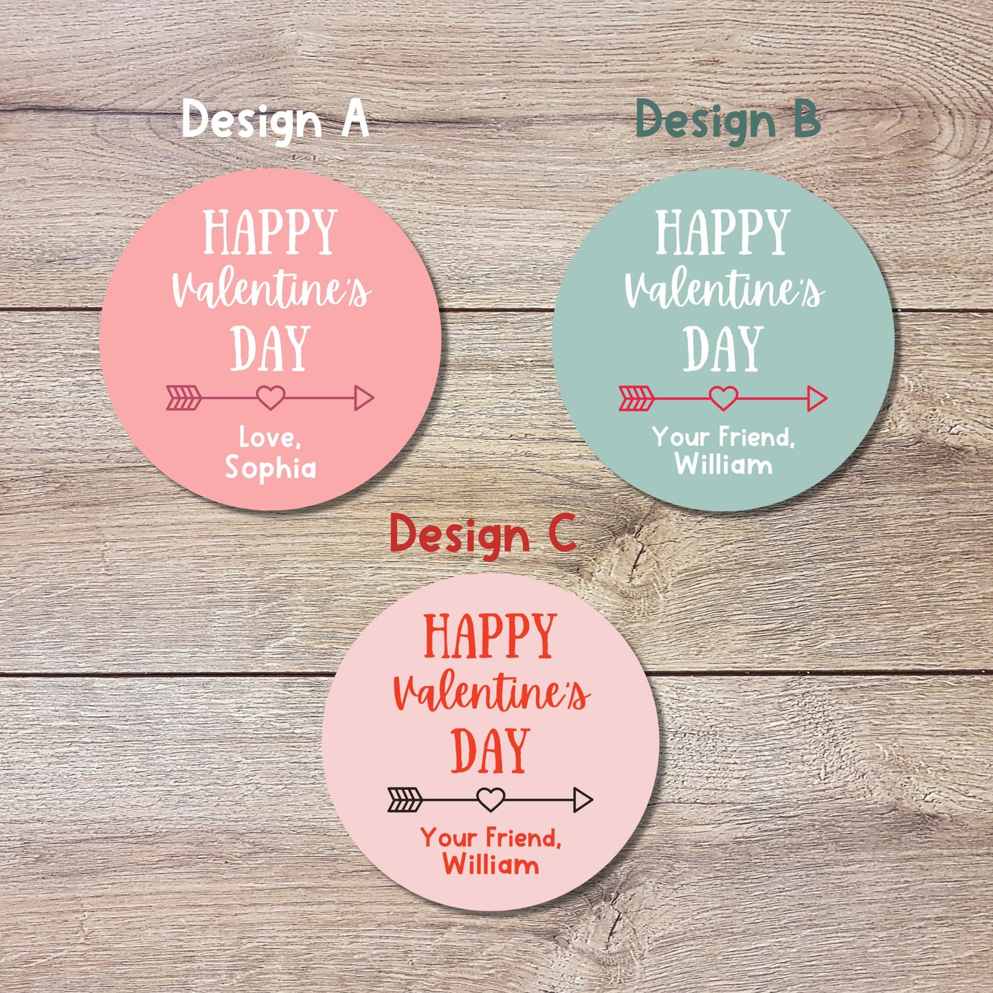 Personalized Valentine's Day Stickers