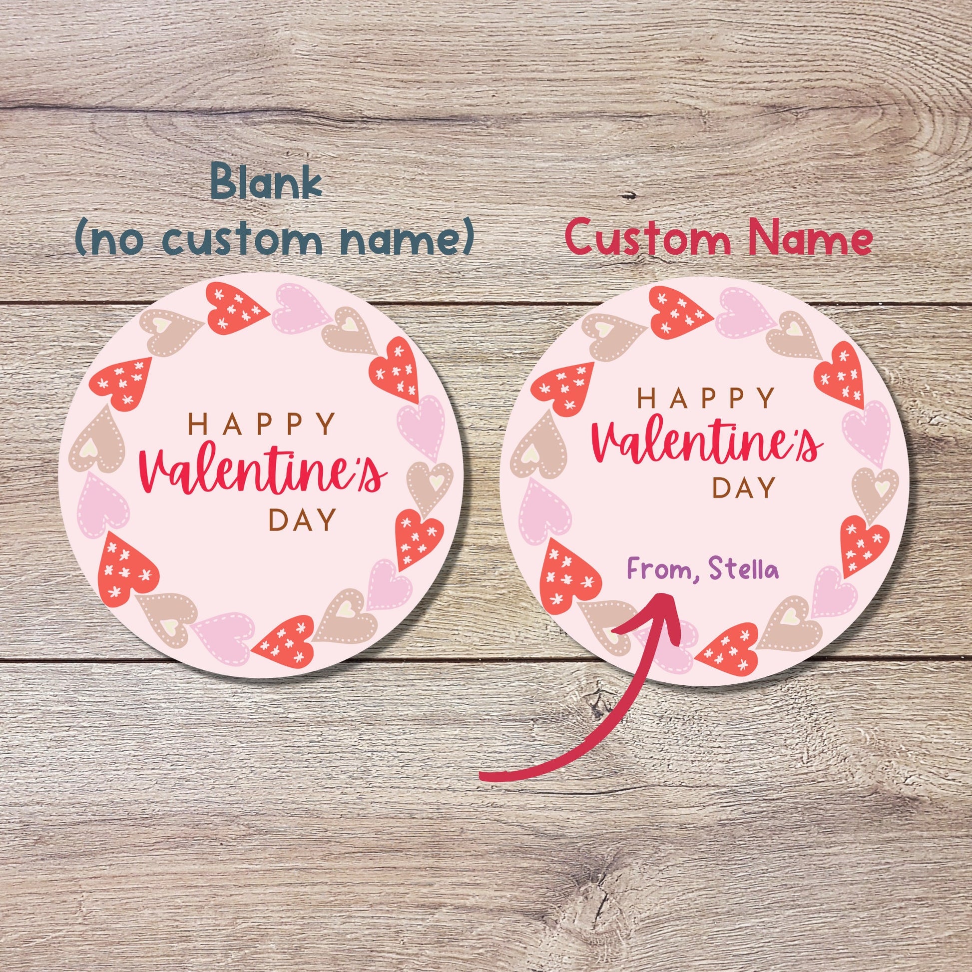 Personalized Valentine's Day Stickers